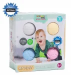 Gerardo's Toys GT7710 kūdikių masažo ir sensorinių kamuoliukų rinkinys, 4 vnt., įvairių tekstūrų ir spalvų, nuo 6 mėn.
