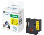 G&G Vinyl etikečių juosta 19mm x 5,5m juoda ant geltonos Dymo D1 RL-D-Vi-18433-BK/YE-19MM*5.5M