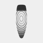 Brabantia lyginimo lentos užvalkalas Titan Oval, 135 x 45 cm, D dydis, 8 mm pamu&scaron;alas, medvilnės vir&scaron;us su putomis, metalinės pilkos spalvos