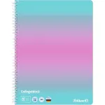 Pelikan College Block Color Edition A4 mėtų/rožinis bloknotas su linijomis ir 2 para&scaron;tėmis, 80 lapų, 70 g/m&sup2; be medienos, 4 skylučių perforuotas, 1 vnt. 400197019