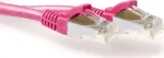 ACT Pink 0.5m LSZH S/FTP CAT6A Snagless RJ45 Tinklo Pajungimo Kabelis (FB8800)