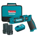Smūginis veržliaraktis Makita TD022DSE 1/4 colio 2450 sūkių/min 25 N&sdot;m juodas, mėlynas
