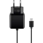 Goobay USB-C įkroviklis (3,0 A, 15 W) su 1,5 m USB-C jungiamuoju laidu, juodas