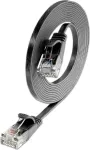 Tinklo komutacinis kabelis Wirewin Slim Cat6 U/UTP RJ45, 0,1 m, juodas
