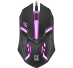 Laidinė optinė pelė DEFENDER CYBER MB-560L &ndash; ambidekstrinė, 1200 DPI, USB Type-A, 2 mygtukai, juoda