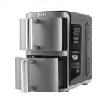 Ninja SL400EU dvisluoksnis oro gruzdintuvas Double 9.5 L 2470 W Juoda, Pilka