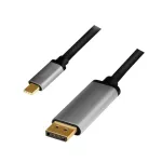 LogiLink CUA0100 Kabelis USB 3.2 Gen1 Type-C į DisplayPort 1,8 m juoda/pilka