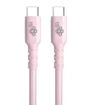 USB C &ndash; USB C 60W gelinis laidas 1m rožinis