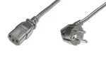 DIGITUS maitinimo laidas, CEE 7/7 (Tipas-F) 90&deg; kampu - C13 M/F, 5m H05VV-F3G 1,0mm&sup2; juodas, pagal ES direktyvą