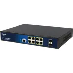 Valdomas 10 prievadų PoE komutatorius ALLNET ALL-SG8610PMJ su 8 PoE+ prievadais ir 2 magistraliniais prievadais