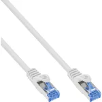InLine Patch kabelis, Cat.6A, S/FTP, TPE lankstus, baltas, 2m