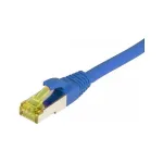 Pataisos kabelis RJ45, CAT6A 500 MHz, 0,15 m, mėlynas, S-STP (S/FTP), TPE/LSZH (Ultraflex), AWG26, su Cat.7 žaliava, Synergy 21 (S217642)