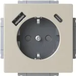 Busch-Jaeger SCHUKO ki&scaron;tukinis lizdas USB-A+C 20 EUCB2USBAC-866 (2CKA002011A6314)