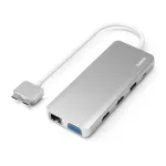 Hama 00200133 dokavimo stotelė / prievadų replikatorius USB 3.2 Gen 1 Type-C sidabrinė, balta