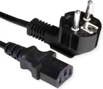 VALUE maitinimo kabelis CEE7/7 kampinis + IEC-C13 tiesus 3x1.5mm2 3m - Maitinimas/maitinimo blokas - 3 m (19.99.1014)