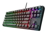 Mechaninė žaidimų klaviatūra TRUST 26135, 80% 87 klavi&scaron;ų, QWERTZ voki&scaron;kas i&scaron;dėstymas, USB laidinė, juoda, 1,8 m laidas