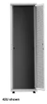 Intellinet 715478 Basic laisvai stovinti 19 colių tinklo spinta, 42U, 600x1000 mm (P x G), 2033 mm auk&scaron;čio, apkrova iki 600 kg, užraktas, reguliuojamos kojelės, flatpack, pilka RAL 7035