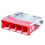 Hismart EL240418 universalus laidų jungtuvas 4x 0,5-2,5 mm&sup2;, 24 A, 450 V, 100 vnt.