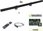 EUROLITE LED PR-100/32 Pixel DMX Rail rinkinys su 5 vnt. ir Madrix programine įranga