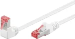Goobay CAT 6 Patch Laidas 1x 90&deg; kampu, S/FTP (PiMF), Baltas, 3 m - fiksatorius vir&scaron;uje, LSZH Halogen-Free, Varis (51552)