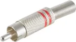 Cinch (RCA) jungtis ShiverPeaks 6 mm metal, raudona, modelis 52000-R