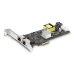 StarTech.com 2 prievadų 2,5 Gb/s NBASE-T PoE tinklo plok&scaron;tė, dviguba Intel I225-V, 802.3af/at PoE+ kelių gigabitų NIC, PCI Express serverio LAN plok&scaron;tė, maitinama per LP4/8 kontaktų PCIe
