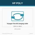 HP Poly Voyager Free 60 USB-C į USB-A įkrovimo laidas
