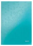 Leitz Notebook WOW A4 sąsiuvinis languotas, kietas vir&scaron;elis, 90g/80 lapų, mėlynas