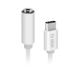 Mobiliojo telefono laidas SBS TEINTJACKTYCFMW Baltas 0.09m 3.5mm USB C