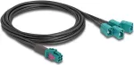 DeLOCK 90118 Koaksialinis kabelis 1 m Mini FAKRA Z 4 x FAKRA Z Juoda - Mėlyna (90118)