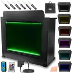 DJ stovas su stalu ir ap&scaron;vietimu DJ Table XL BK Booth Stand with Lighting