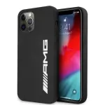 AMG AMHCP12LSGLBGN iPhone 12 Pro Max 6,7 inch Black Silicone Hard Case with Big Logo