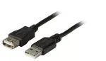 EFB Electronics USB ilginimo laidas - USB 2.0 A tipo ki&scaron;tukas į lizdą - 0,5 m - juodas