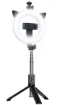 iLike Selfie Handle Tripod and Ring Light Bluetooth Black