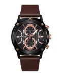 Police vyrų chronografinis laikrodis R1451324001 &ndash; 46 mm nerūdijančio plieno korpusas, mėlynas ciferblatas, ruda odinė apyrankė