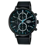 Lorus vyrų kvarcinis analoginis laikrodis RM363FX9 &ndash; mėlynas ciferblatas, nerūdijančio plieno apyrankė, 43 mm