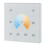 SYNERGY21 LED valdiklis EOS 05 sieninis reguliatorius Dual White (CCT) jutiklinis 4 zonų