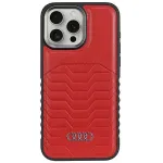 Audi Synthetic Leather MagSafe Hard Case, skirta Apple iPhone 15 Pro 6.1 inch raudona