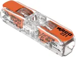 WAGO 221-2411 2-ių laidų kompakti&scaron;ka jungtis, 0.2-4 mm&sup2;, 60 vnt. pakuotė