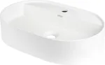 DEANTE Granite Countertop Washbasin with Faucet Island - Oval - Black Matte