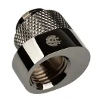 Adapteris BitsPower X-Cross G1/4 colio vyras į G1/4 colio moterį, 5 mm poslinkis, blizgus juodas