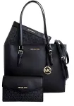 MICHAEL KORS Women's Jet Set Travel Large Saffiano Leather Tote Bag 35R3GCFT3TBLA Juoda
