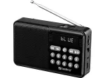 SANDBERG Speaker Radio FM+BT Recharge ne&scaron;iojamas Bluetooth garsiakalbis su FM radiju, AUX, USB, MicroSD, 6W, juodos spalvos
