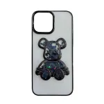 iLike Apple iPhone 13 Silicone Case Print Desire Bear juoda