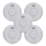 Alecto SD110 5X baterijomis maitinamas dūmų detektorius, 5 vnt., 101 x 36 mm