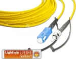 Lightwin LSP-09 SC-ST 3.0 Simplex vienmodis &scaron;viesolaidinis komutacinis kabelis, SC&ndash;ST, OS2, LSOH, 3 m, geltonas