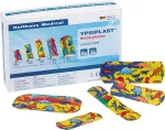 Holthaus Medical YPSIPLAST 40790 spalvotų pleistrų rinkinys, 50 vnt., hipoalergeninis, atsparus vandeniui, be latekso