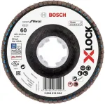 Bosch X-LOCK R780 Best for Inox 125 mm P60 cirkonio oksido mentelinis diskas, kūginis Type 29, 2608619804