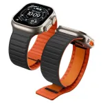 Spigen Athlex Air M apyrankė Apple Watch 8/9/10/11/SE/Ultra (44/45/46/49 mm) - juoda/oranžinė