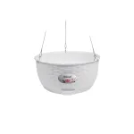 STEFANPLAST Kabanti gėlių vazonas Natural &Oslash;30x14,5cm Baltas